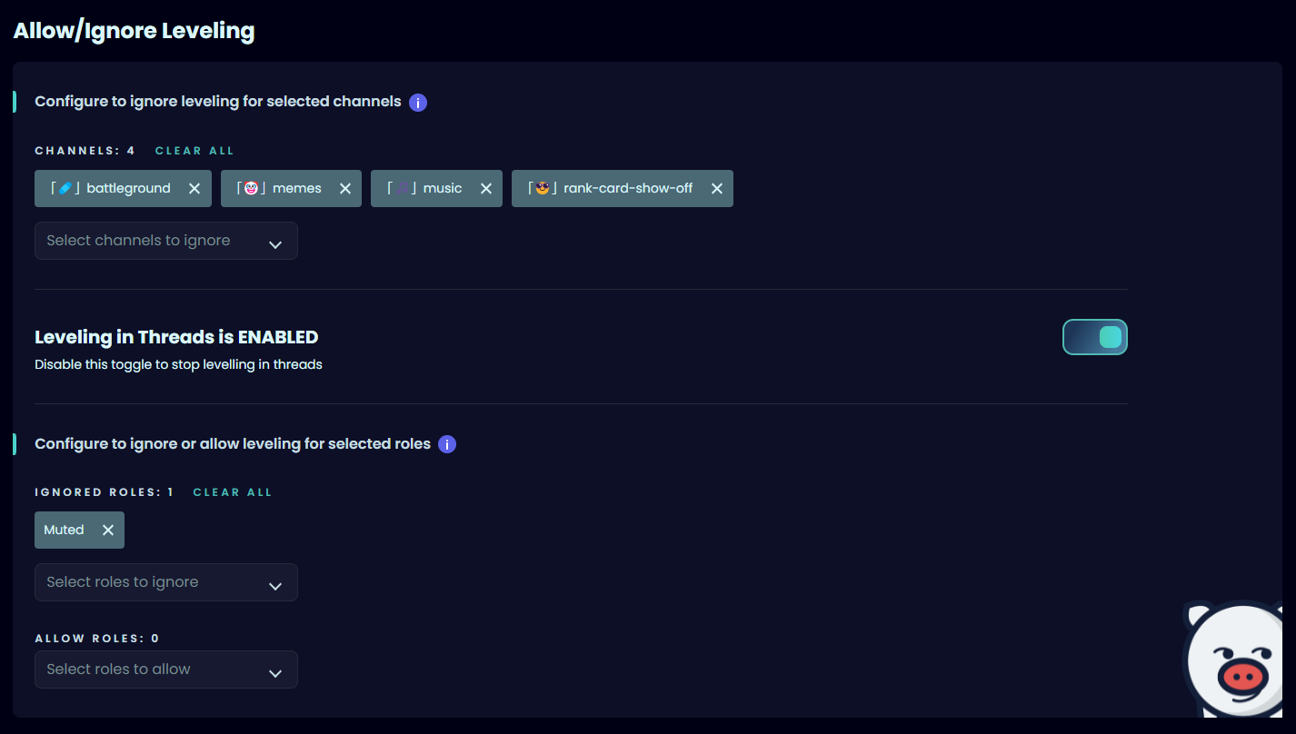 Allow/Ignore Leveling